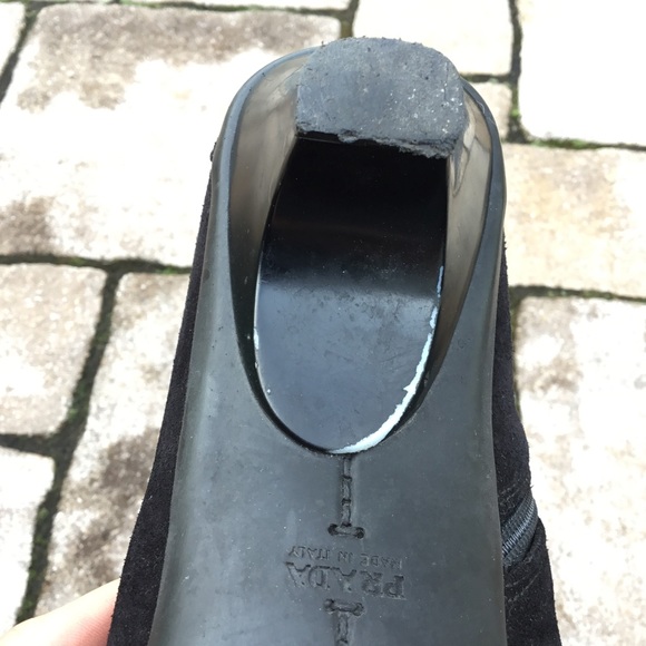 Prada Black Suede Ankle Booties - Picture 8 of 12